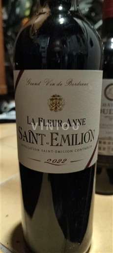 Bordeaux Saint-Émilion La Fleur Anne 2022