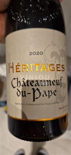 Thung lũng Rhône Châteauneuf-du-pape Héritages 2020