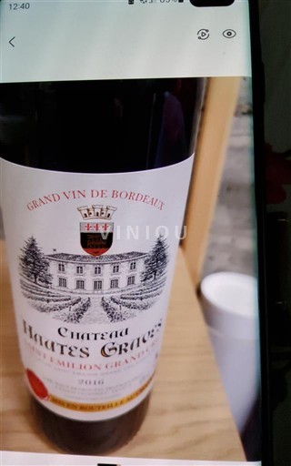 Bordeaux Saint-Émilion Grand Cru Grand Cru Château Hautes Graves 2016