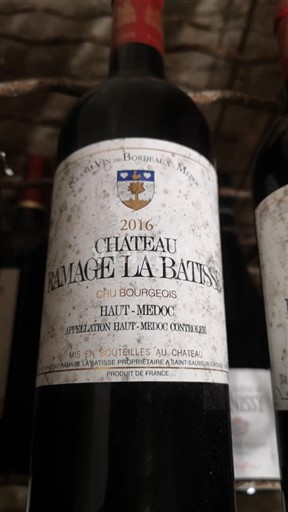 Bordeaux Haut-Médoc Cru Bourgeois Château Ramage La Batisse 2016
