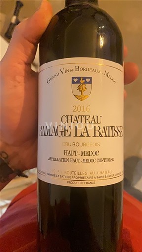 Bordeaux Haut-Médoc Cru Bourgeois Château Ramage La Batisse 2016