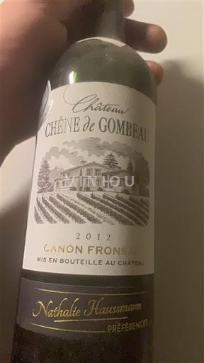 Bordeaux Canon-Fronsac Château Chêne de Gombeau 2012