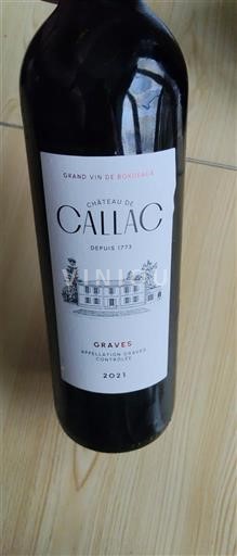 Bordeaux Graves Château Callac 2021