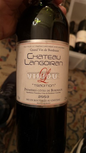Bordeaux Premières-côtes-de-bordeaux Château Langoiran Tradition 2003