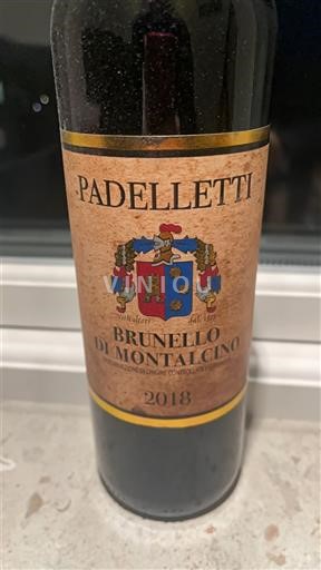 Toscana Brunello di Montalcino. Padelletti 2018