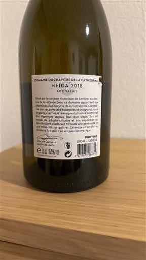 Valais Ikke specificeret Domaine Provins, du Chapitre de la Cathédrale Heida 2018