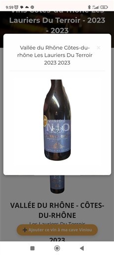 Thung lũng Rhône Côtes-du-rhône Les Lauriers du Terroir 2023