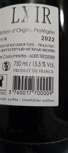 Roussillon Côtes-du-Roussillon Les Coulouminettes LXIR 2022
