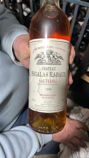 Bordeaux Sauternes Premier Cru Château Sigalas Rabaud 1998