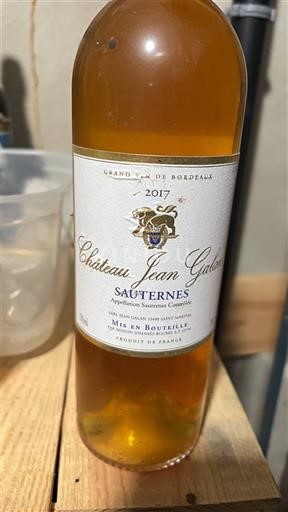 Bordeaux Sauternes Château Jean Galet 2017
