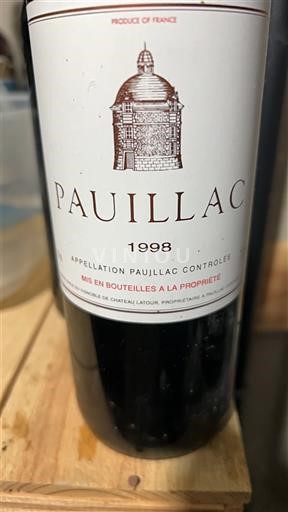 Bordeaux Pauillac Grand Cru Château Latour 1998