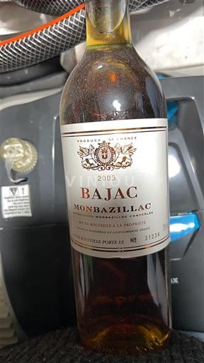 Sudoeste Monbazillac Bajac 2003