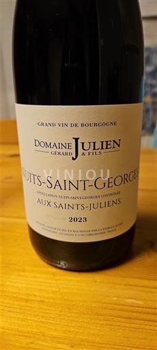 Burgundsko Nuits-saint-georges Domaine Gérard Julien & Fils Aux Saints-Juliens 2023