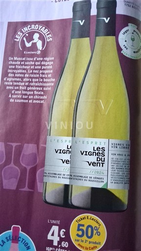 Alpe in reke Rona Ronski grici Les Vignes du Vent L'Esprit 2024