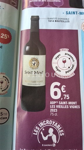 Lounais-Ranska Saint-Mont Les Vieux Cépages Les Vieilles Vignes 2023