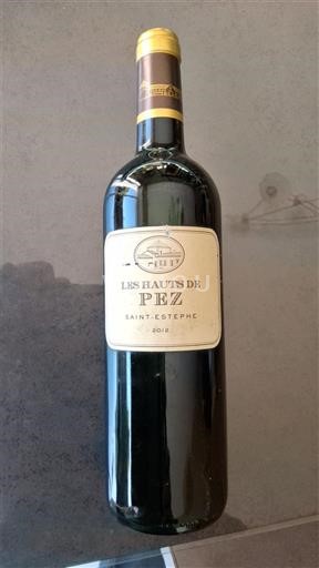 Bordeaux Saint-Estèphe Château Pez Les Hauts de Pez 2012