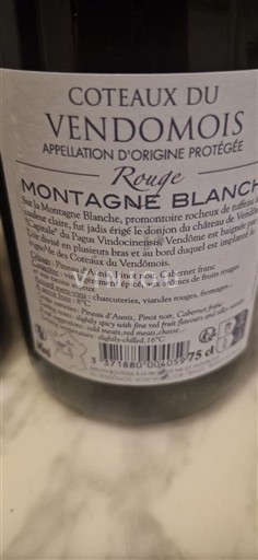 Loirevallei Coteaux du Vendômois Montagne Blanche 2023