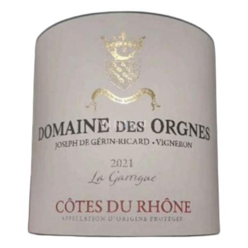 Rhônedalen Côtes du Rhône Domaine Des Orgnes La Garrigue 2021