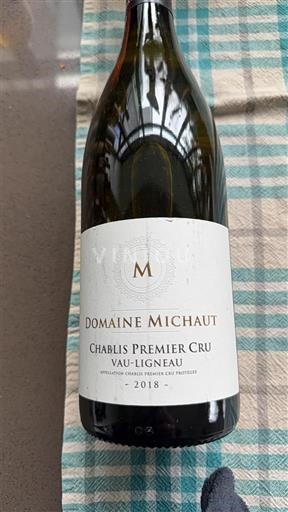 Borgoña Chablis Premier Cru Domaine Michaut Vau-Ligneau 2018