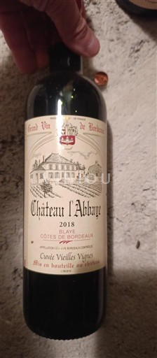 Burdeos Côtes-de-Bordeaux Château L'Abbaye Vieilles Vignes 2018