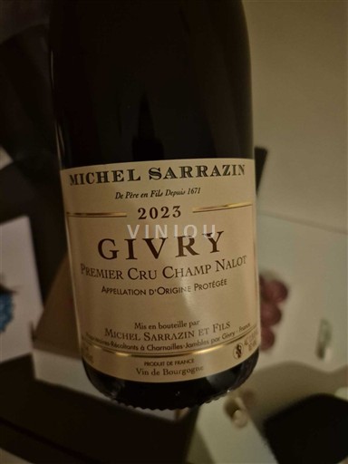 Borgonha Givry Premier Cru Michel Sarrazin et Fils Premier Cru Champ Nalot 2023