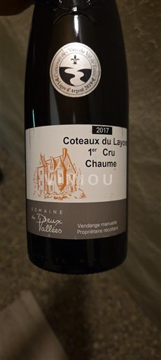Vale do Loire Coteaux-du-layon Domaine Des Deux Vallées 1er cru Chaume 2017