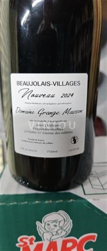Beaujolais Beaujolais Villages Domaine Grange Masson Nouveau 2024