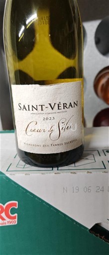 Bourgogne Saint-Véran Vignerons des Terres Secrètes Cœur de Silex 2023