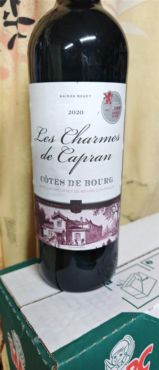 Bordeaux Côtes-de-bourg Maison Bouey Les Charmes de Capran 2020