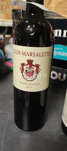 Bordeaux Pessac-Léognan Clos Marsalette 2023