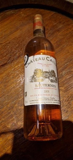 Bordéus Sauternes Grand Cru Château Caillou 2001