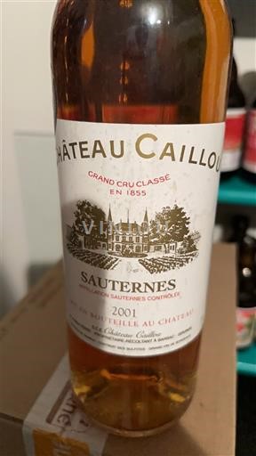 Bordeaux Sauternes Grand Cru Château Caillou 2001