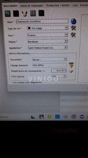 Bordeaux Saint-Émilion Grand Cru Château Les Gravières 2010