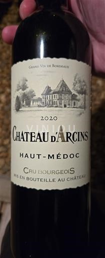 Bordeaux Haut-Médoc Cru Bourgeois Château Arcins 2020
