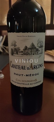 Burdeos Haut-Médoc Cru Bourgeois Château Arcins 2020