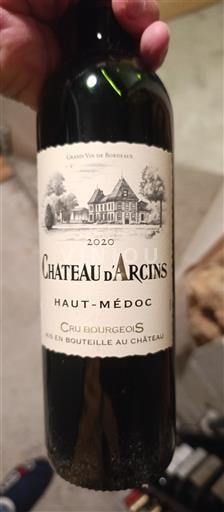 Bordeaux Haut-Médoc Cru Bourgeois Château Arcins 2020
