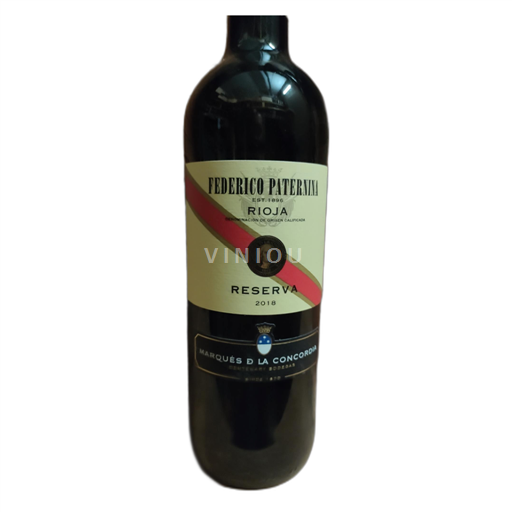 Vin Rouge sec Reserva Federico Paternina 2018 Espagne La Rioja Rioja DO