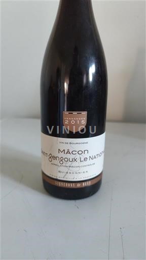 Burgundy Mâcon and Mâcon-Villages Domaine Béranger Mâcon Saint-Gengoux Le National 2015