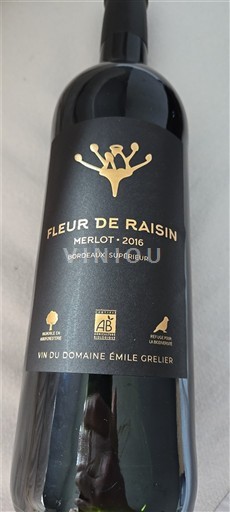 Bordeaux Bordeaux Supérieur Domaine Emile Grelier Fleur de Raisin 2016