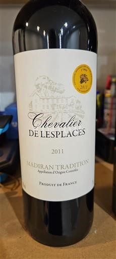 Sydvestfrankrig Madiran Chevalier de Lesplaces Tradition 2011