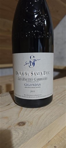 Rhône Valley Gigondas Domaine Santa Duc Les Hautes Garrigues 2014