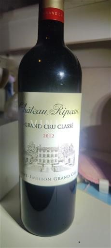 Bordeaux Saint-Émilion Grand Cru Grand Cru Château Ripeau 2012