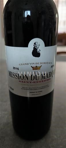 Bordeaux Saint-Estèphe La Mission du Marquis 2016