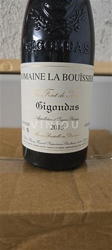 Rhônen laakso Gigondas Domaine La Bouïssière La Font de Tonin 2015