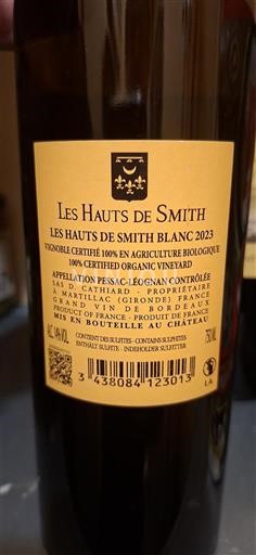 Bordeaux Pessac-Léognan Les Hauts de Smith Les Hauts de Smith Blanc 2023