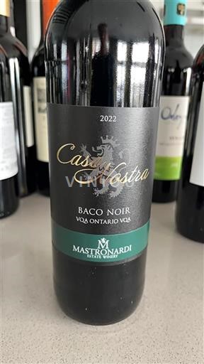 Ontario Lake Erie North Shore VQA Mastronardi Estate Winery Casa Nostra 2022