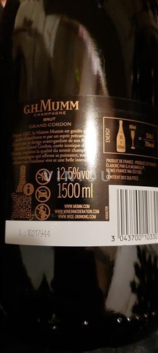 Champagne Sâm-panh G.H. Mumm Grand Cordon Không niên vụ