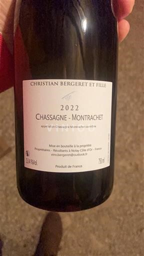 Bourgogne Chassagne-montrachet Christian Bergeret et Fille 2022
