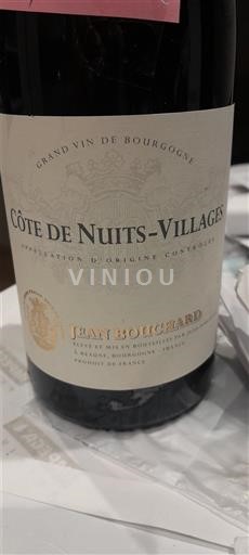 Burgundsko Côte de nuits villages Jean Bouchard 2019