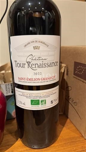 Bordeaux Saint-Émilion Grand Cru Grand Cru Château Tour Renaissance 2022